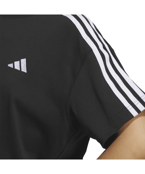 adidas(アディダス)の「アディダス adidas エッセンシャルズ プラス スリーストライプス 半袖Tシャツ(Tシャツ/カットソー・レディース・ブラック/ホワイト・S/M/L/XL)」の10枚目の写真
