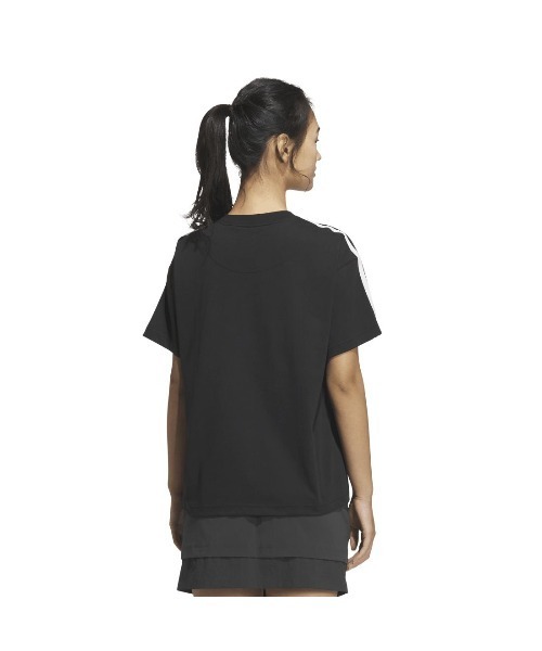 adidas(アディダス)の「アディダス adidas エッセンシャルズ プラス スリーストライプス 半袖Tシャツ(Tシャツ/カットソー・レディース・ブラック/ホワイト・S/M/L/XL)」の9枚目の写真