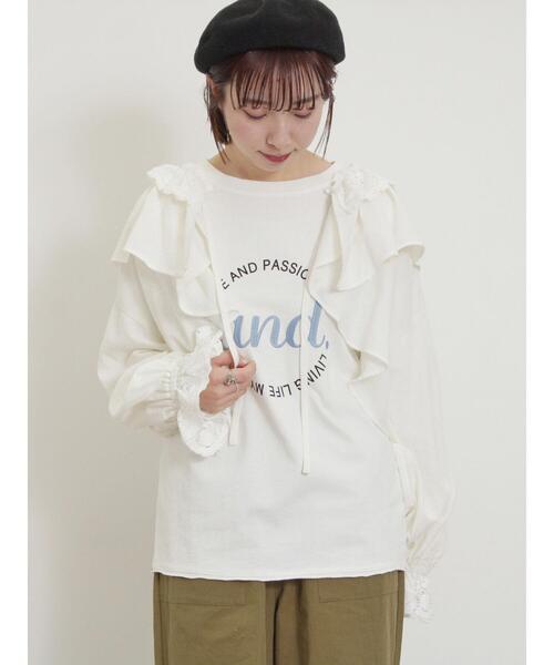 Samansa Mos2（サマンサ モスモス）の「羽織レースフリルブラウス（シャツ/ブラウス・レディース・オフホワイト/チャコールグレー/キナリ・F）」の18枚目の写真