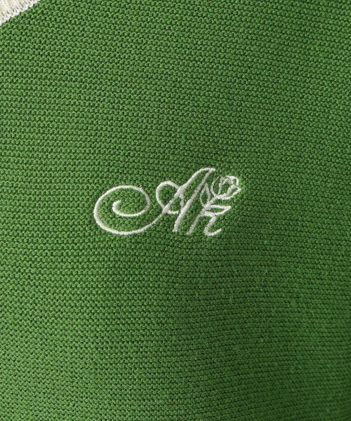 an another angelus（アンアナザーアンジェラス）の「配色ラインバルーンスリーブニットカーディガン/ fint　フィント（カーディガン/ボレロ・レディース・ホワイト×ブルー/ホワイト×グリーン・FREE）」の9枚目の写真