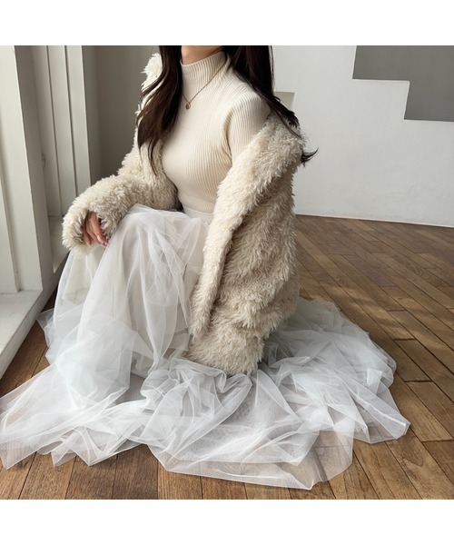 Bibiyボリュームチュールスカート　白　正規品 BIBIY. MADE | DARLENE SHUSHU SKIRT YELLOW｜Bibiy.
