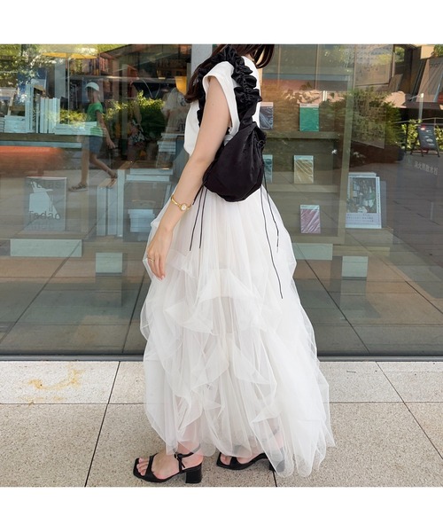 Ogue.（オグ）の「[ Ogue. ] volume tulle skirt（ボリュームチュールスカート）（スカート・レディース・アイボリー/チャコールグレー/ブラック・FREE）」の9枚目の写真
