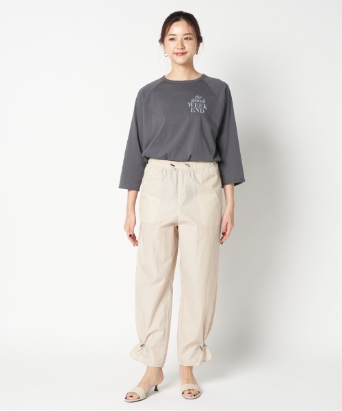 HELIOPOLE（エリオポール）の「PARACHUTE PANTS（その他パンツ・レディース・ブラック/ベージュ/セージグリーン・36/38）」の10枚目の写真