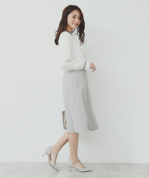 index（インデックス）の「Aラインフレアスカート/セットアップ対応可【洗濯機洗い可/イージーアイロン/抗ピル】（スカート・レディース・グレー/ネイビー/ナチュラル・36/38/40/42）」の22枚目の写真