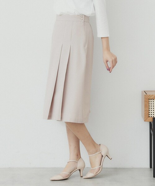 index（インデックス）の「Aラインフレアスカート/セットアップ対応可【洗濯機洗い可/イージーアイロン/抗ピル】（スカート・レディース・グレー/ネイビー/ナチュラル・36/38/40/42）」の18枚目の写真