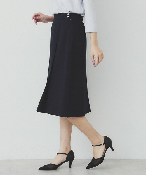 index（インデックス）の「Aラインフレアスカート/セットアップ対応可【洗濯機洗い可/イージーアイロン/抗ピル】（スカート・レディース・グレー/ネイビー/ナチュラル・36/38/40/42）」の14枚目の写真