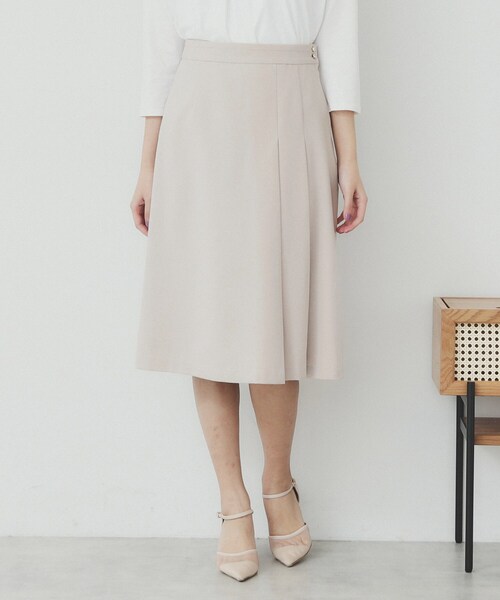 index（インデックス）の「Aラインフレアスカート/セットアップ対応可【洗濯機洗い可/イージーアイロン/抗ピル】（スカート・レディース・グレー/ネイビー/ナチュラル・36/38/40/42）」の10枚目の写真