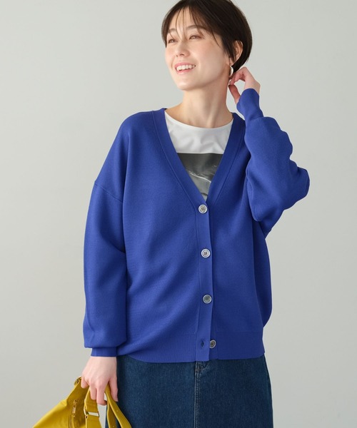 Elura(エルーラ)の「サラサラタッチカーディガン/291204(カーディガン/ボレロ・レディース・ブルー/ネイビー/ダークネイビー/オレンジ・FREE)」の2枚目の写真