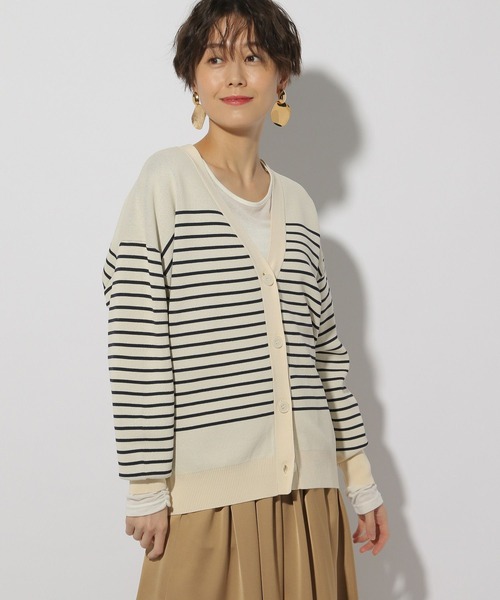 Elura(エルーラ)の「サラサラタッチカーディガン/291204(カーディガン/ボレロ・レディース・ブルー/ネイビー/ダークネイビー/オレンジ・FREE)」の3枚目の写真