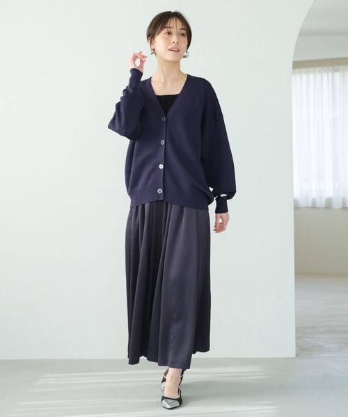 Elura(エルーラ)の「サラサラタッチカーディガン/291204(カーディガン/ボレロ・レディース・ブルー/ネイビー/ダークネイビー/オレンジ・FREE)」の7枚目の写真