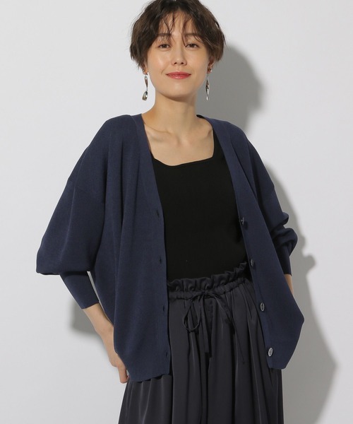 Elura(エルーラ)の「サラサラタッチカーディガン/291204(カーディガン/ボレロ・レディース・ブルー/ネイビー/ダークネイビー/オレンジ・FREE)」の6枚目の写真