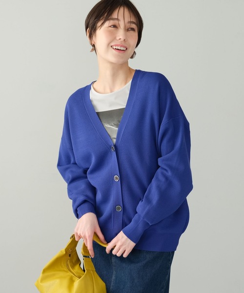 Elura(エルーラ)の「サラサラタッチカーディガン/291204(カーディガン/ボレロ・レディース・ブルー/ネイビー/ダークネイビー/オレンジ・FREE)」の5枚目の写真