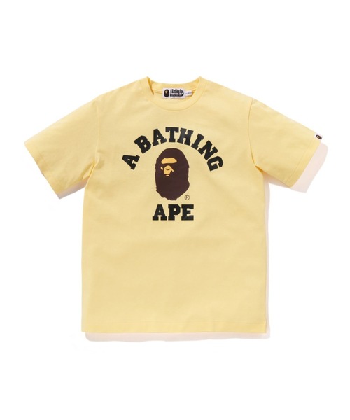 A BATHING APE(アベイシングエイプ)の「COLLEGE TEE(Tシャツ/カットソー・キッズ・ホワイト/ピンク/イエロー/ブラック/サックスブルー・150/160)」の4枚目の写真