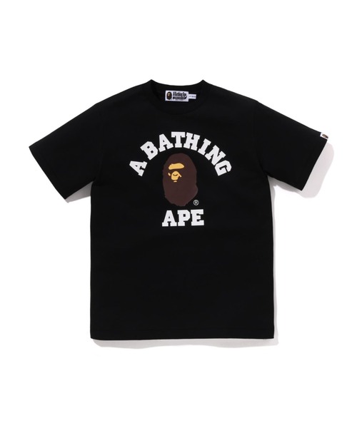 A BATHING APE(アベイシングエイプ)の「COLLEGE TEE(Tシャツ/カットソー・キッズ・ホワイト/ピンク/イエロー/ブラック/サックスブルー・150/160)」の3枚目の写真