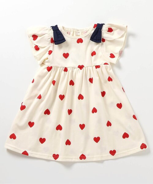 apres les cours(アプレレクール)の「【速乾/接触冷感】肩リボン花びらスリーブヒロインワンピース_ジュニア対応(ワンピース・キッズ・その他3/ブラック/アイボリー・80/90/100/110/120/130/140)」の15枚目の写真