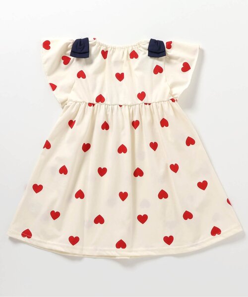 apres les cours(アプレレクール)の「【速乾/接触冷感】肩リボン花びらスリーブヒロインワンピース_ジュニア対応(ワンピース・キッズ・その他3/ブラック/アイボリー・80/90/100/110/120/130/140)」の14枚目の写真