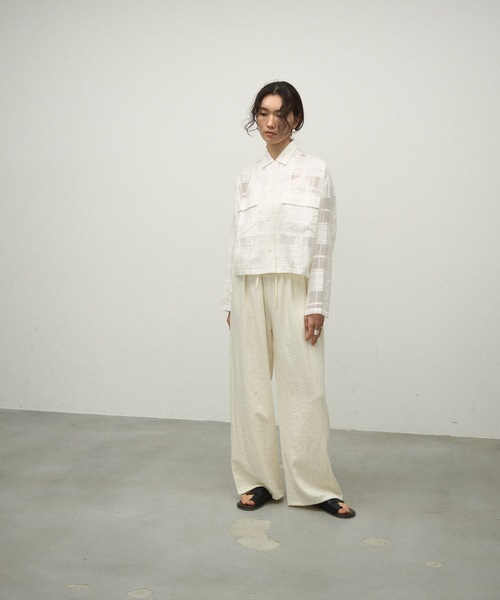 Lutim by u(ルチバイユー)の「Waist Spindle Easy Pants / ウエストスピンドルイージーパンツ(その他パンツ・レディース・ブラック/ホワイト/イエロー・FREE)」の13枚目の写真