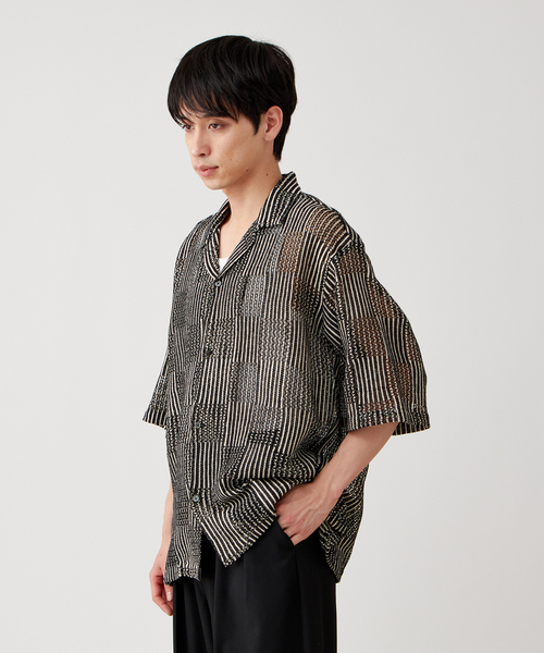 B.C STOCK(ベーセーストック)の「インドレース アソートオープンカラーシャツ(シャツ/ブラウス・メンズ・ブラック/ブラック系その他/イエロー/ブラウン/ピンク・MEDIUM/LARGE)」の14枚目の写真