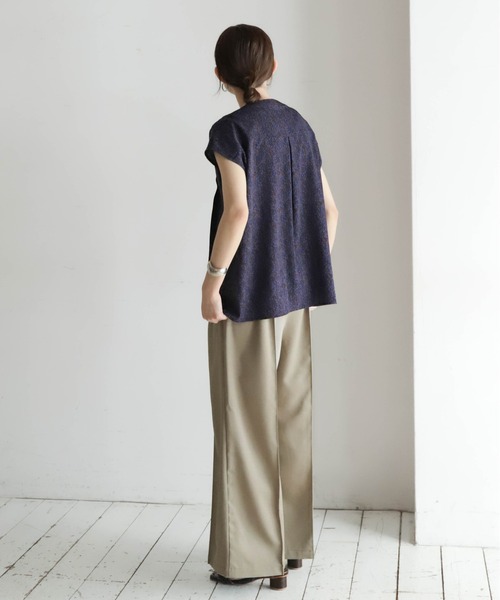 NOMBRE IMPAIR（ノンブルアンペール）の「ダークドット　フレンチクルーブラウス（シャツ/ブラウス・レディース・ブルー/グレー・FREE）」の14枚目の写真