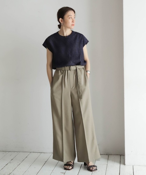 ブラウス シャツ ダークドット　フレンチクルーブラウス レディース NOMBRE IMPAIR 【30%OFF】ノンブルアンペール ダークドット