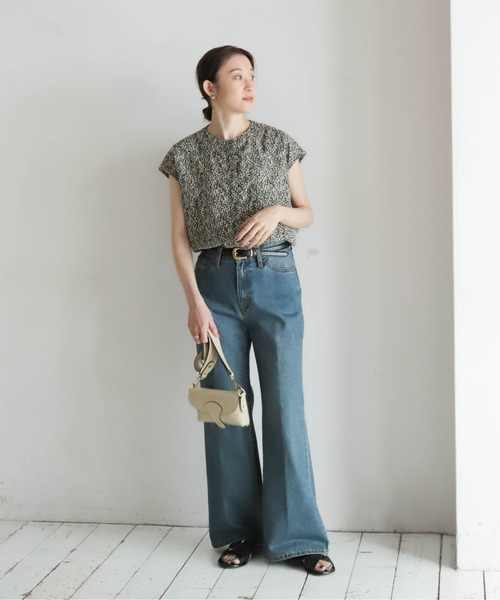 NOMBRE IMPAIR（ノンブルアンペール）の「ダークドット　フレンチクルーブラウス（シャツ/ブラウス・レディース・ブルー/グレー・FREE）」の10枚目の写真