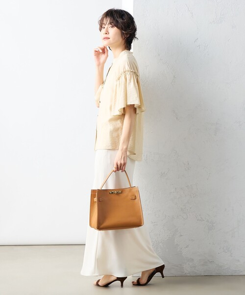 NOLLEY’S Sophi（ノーリーズソフィ）の「シアーフレアスリーブブラウス（シャツ/ブラウス・レディース・ミント/ベージュ/チャコールグレー/ホワイト/ライトブルー・38）」の13枚目の写真