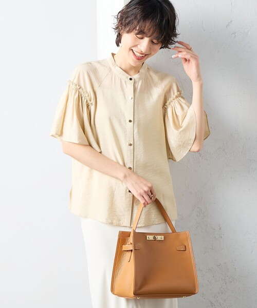 NOLLEY’S Sophi（ノーリーズソフィ）の「シアーフレアスリーブブラウス（シャツ/ブラウス・レディース・ミント/ベージュ/チャコールグレー/ホワイト/ライトブルー・38）」の17枚目の写真