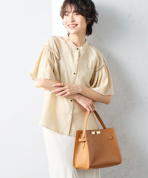 NOLLEY’S Sophi（ノーリーズソフィ）の「シアーフレアスリーブブラウス（シャツ/ブラウス・レディース・ミント/ベージュ/チャコールグレー/ホワイト/ライトブルー・38）」の18枚目の写真