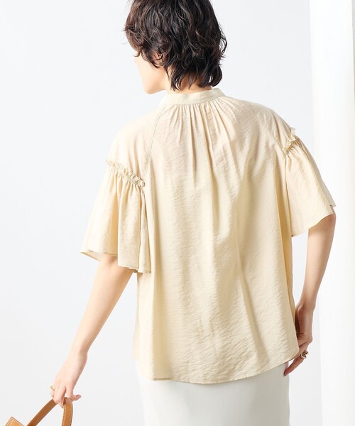 NOLLEY’S Sophi（ノーリーズソフィ）の「シアーフレアスリーブブラウス（シャツ/ブラウス・レディース・ミント/ベージュ/チャコールグレー/ホワイト/ライトブルー・38）」の20枚目の写真