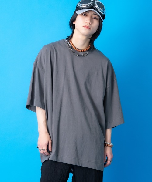 a.p.o.v.(エーピーオービー)の「a.p.o.v. スーパーオーバーサイズTシャツ(Tシャツ/カットソー・メンズ・グレー/ブラック/ホワイト・ONESIZE)」の3枚目の写真
