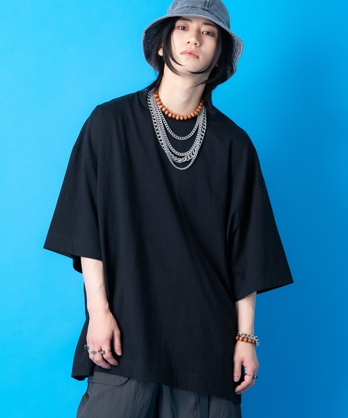 a.p.o.v.(エーピーオービー)の「a.p.o.v. スーパーオーバーサイズTシャツ(Tシャツ/カットソー・メンズ・グレー/ブラック/ホワイト・ONESIZE)」の2枚目の写真