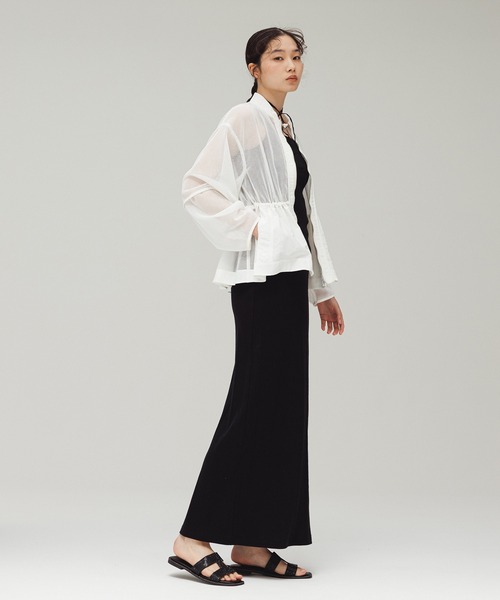 ドロストシアーメッシュカーディガン ADAM ET ROPE' カーディガン ドロストシアーメッシュ