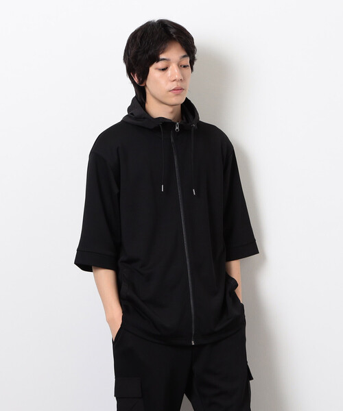 COMME CA ISM（コムサイズム）の「スポーティージャージ 半袖ジップブルゾン（ブルゾン・メンズ・ブラック/チャコール・M/L）」の6枚目の写真