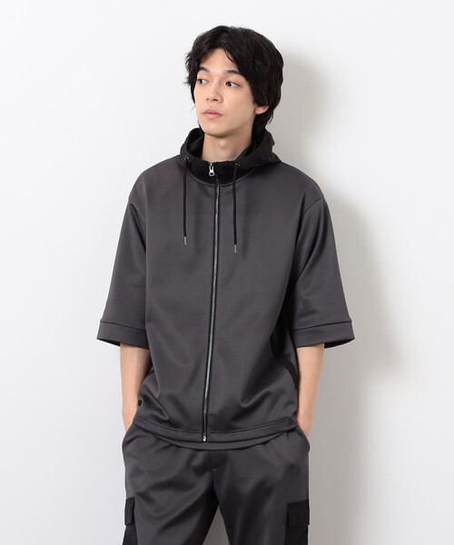 COMME CA ISM（コムサイズム）の「スポーティージャージ 半袖ジップブルゾン（ブルゾン・メンズ・ブラック/チャコール・M/L）」の11枚目の写真