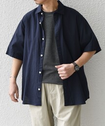 SHIPS any:〈洗濯機可能〉コットン/リネン レギュラーカラー シャツ◇