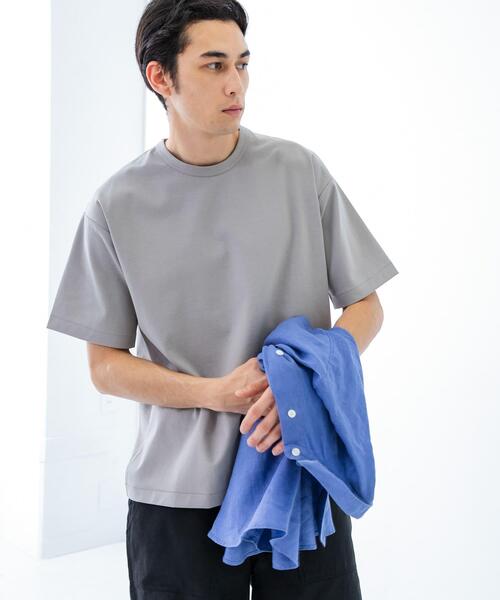 URBAN RESEARCH（アーバンリサーチ）の「接触冷感スムージーTシャツ（Tシャツ/カットソー・メンズ・ホワイト/ブルー系その他/ネイビー/ブラック/グレー系その他・SMALL/MEDIUM/LARGE/X-LARGE）」の3枚目の写真