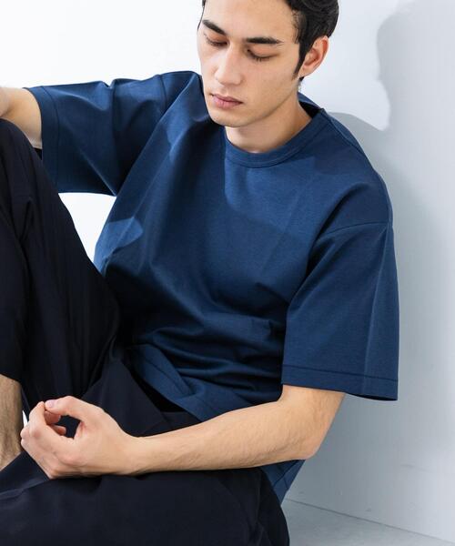 URBAN RESEARCH（アーバンリサーチ）の「接触冷感スムージーTシャツ（Tシャツ/カットソー・メンズ・ホワイト/ブルー系その他/ネイビー/ブラック/グレー系その他・SMALL/MEDIUM/LARGE/X-LARGE）」の4枚目の写真