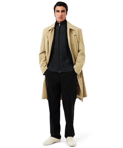 LACOSTE（ラコステ）の「リブニットトラックジャケット / ドライバーズニット（カーディガン/ボレロ・メンズ・ブラック/オフホワイト・2/4/3/5）」の8枚目の写真