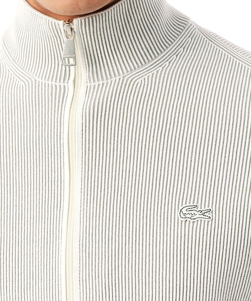 美品　定価 ¥36,300 LACOSTEドライバーズニット 肉厚 グレー 美品 定価 ¥36,300 LACOSTEドライバーズニット 肉厚 グレー 美品