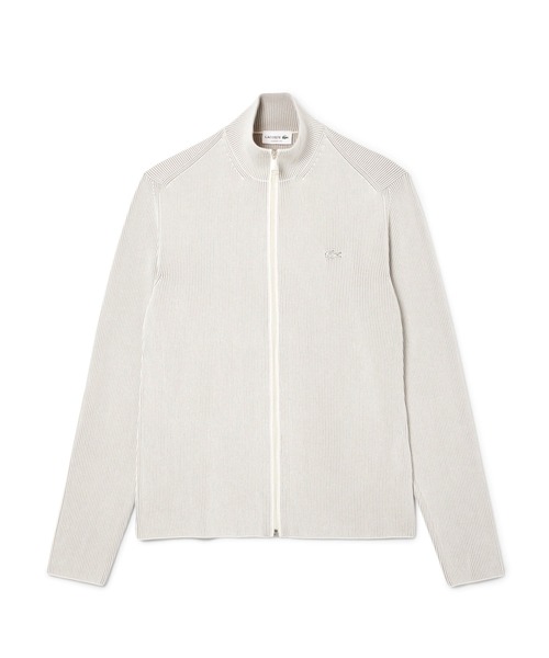 LACOSTE（ラコステ）の「リブニットトラックジャケット / ドライバーズニット（カーディガン/ボレロ・メンズ・ブラック/オフホワイト・2/4/3/5）」の12枚目の写真