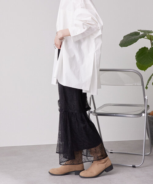 mystic（ミスティック）の「切り替えレーススカート（スカート・レディース・ブラック/オフホワイト・FREE）」の12枚目の写真