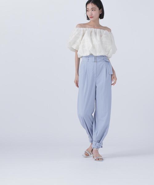 NATURAL BEAUTY BASIC(ナチュラルビューティーベーシック)の「◇【BLANC】ナイロンワッシャージョガーパンツ(その他パンツ・レディース・オフホワイト/ブルー/ライトグリーン・MEDIUM/P/S)」の3枚目の写真