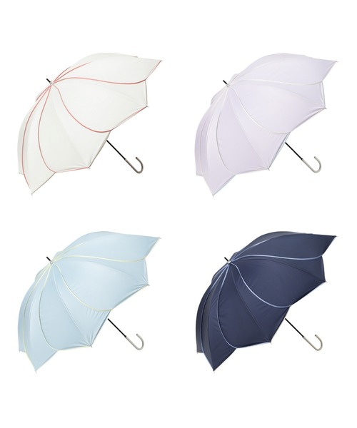 Francfranc(フランフラン)の「【遮光率・UVカット率100%生地使用】バイカラーパイピング 長傘 58cm パープル 日傘 雨傘 晴雨兼用(長傘・レディース・パープル・FREE)」の8枚目の写真