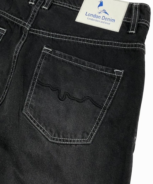 London Denim（ロンドンデニム）の「Peckham Baggy Jean/テーパード ワイド デニムパンツ（デニムパンツ・メンズ・ブラック/ブラック系その他/ブラック系その他2・LARGE/X-LARGE/SMALL/MEDIUM）」の17枚目の写真