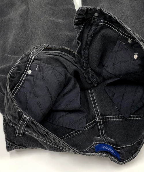 London Denim（ロンドンデニム）の「Peckham Baggy Jean/テーパード ワイド デニムパンツ（デニムパンツ・メンズ・ブラック/ブラック系その他/ブラック系その他2・LARGE/X-LARGE/SMALL/MEDIUM）」の9枚目の写真
