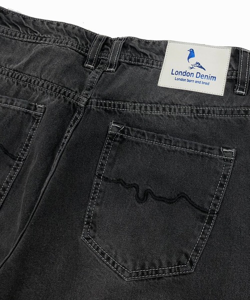 London Denim（ロンドンデニム）の「Peckham Baggy Jean/テーパード ワイド デニムパンツ（デニムパンツ・メンズ・ブラック/ブラック系その他/ブラック系その他2・LARGE/X-LARGE/SMALL/MEDIUM）」の7枚目の写真