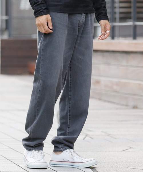 London Denim（ロンドンデニム）の「Peckham Baggy Jean/テーパード ワイド デニムパンツ（デニムパンツ・メンズ・ブラック/ブラック系その他/ブラック系その他2・LARGE/X-LARGE/SMALL/MEDIUM）」の22枚目の写真