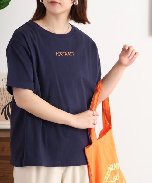 FUNALIVE(ファンアライブ)の「green. チビロゴフロント刺繍Tee(Tシャツ/カットソー・レディース・オフホワイト/ネイビー・FREE)」の14枚目の写真