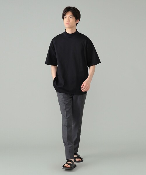 BEAMS F(ビームスエフ)の「コーコランコットン ショートスリーブ モックネック コンフォートフィット Tシャツ(Tシャツ/カットソー・メンズ・ブラック/ホワイト/チャコールグレー・S/M/L/XL)」の22枚目の写真