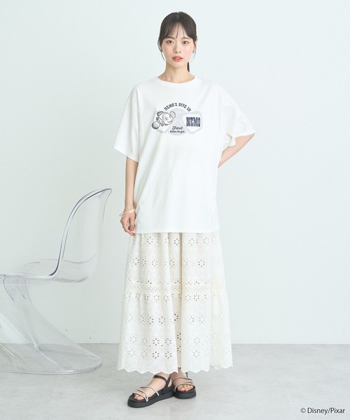 earth music&ecology（アースミュージックアンドエコロジー）の「Finding Nemo/シリコンプリントＴシャツ（Tシャツ/カットソー・レディース・チャコールグレー/オフホワイト・FREE）」の14枚目の写真